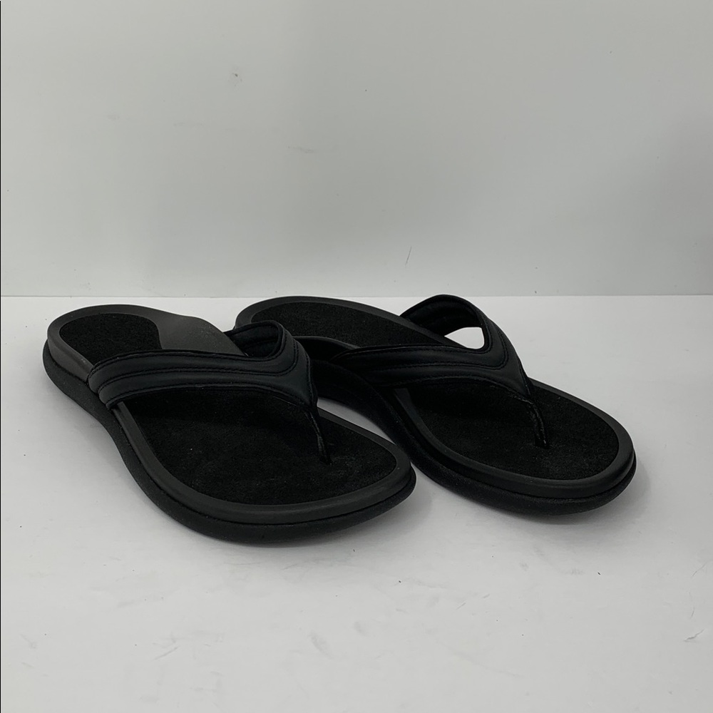 Abeo Black Women’s Thong Sandals - Picture 3 of 7